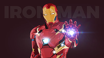 Iron man, digital art, minimal, superhero HD wallpaper