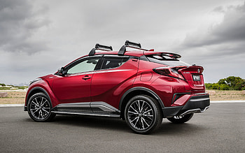 Toyota CH-R, red cars, side view, cars, toyota, vehicles, roads HD wallpaper