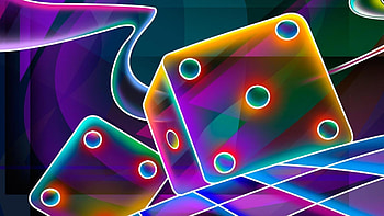 Preview 3d, cube, dice, neon HD wallpaper