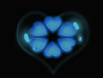 Blue love, blue, bubble, heart, love HD wallpaper