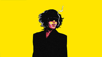 Smoke And Style, artist, artwork, digital-art, yellow HD wallpaper