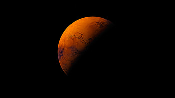 Mars planet, Apple design, Dark and space theme HD wallpaper