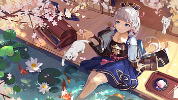 Kamisato Ayaka Genshin Impact HD wallpaper