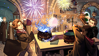 Chaos in Potion Class - Hogwarts Legacy, video game, Hogwarts Legacy HD wallpaper