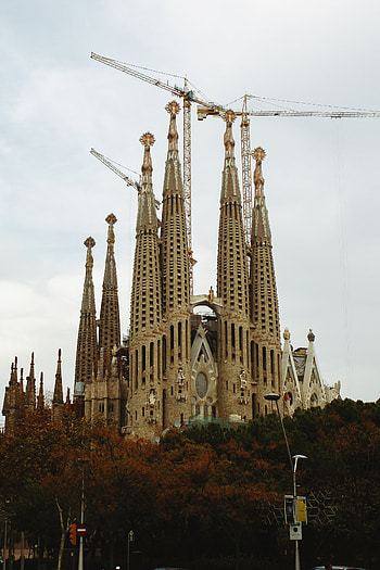 Barcelona's gem, Architectural marvel, Cultural heritage, Captivating aura HD phone wallpaper