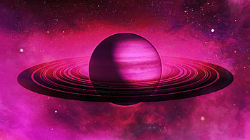 The Pink Planet, planet, digital-universe, artist, artwork, digital-art, deviantart HD wallpaper