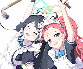 Hanaoka Yuzu & Tendou Alice, maid, Tendou Alice, Hanaoka Yuzu, video game, Blue Archive HD wallpaper