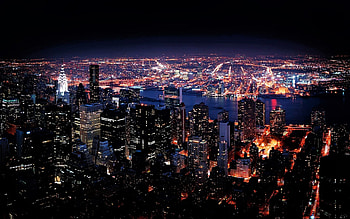 New York at Night, New York City, Night view HD wallpaper