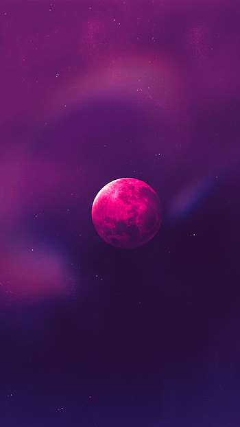Noche púrpura., aesthetic, sky, moon, pink, night, purple, clouds, stars, graphy, shine HD phone wallpaper