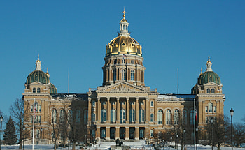 Des Moines landmarks, Iowa Capitol building, Cityscapes, Travel graphy HD wallpaper