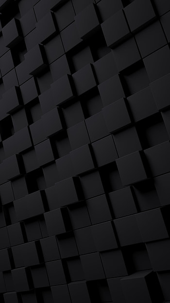 Black, pattern, dark cubes, abstract HD phone wallpaper