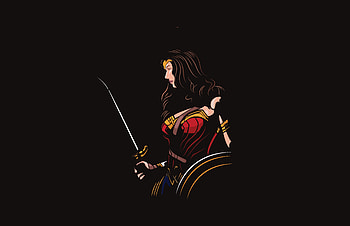 Wonder woman, minimal, artwork HD wallpaper
