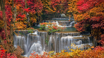 Huay Mae Khamin, Scenery HD wallpaper
