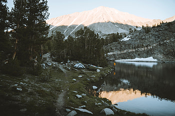 Nature, Mountains, Lake, Shore, Bank, Human, Person, Camping, Campsite HD wallpaper