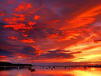 Red Sky, sky, beautiful, , red HD wallpaper