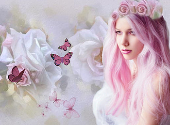 Soft World, floral, artistic, butterflies, creative, female, pastels, stunning, model, breathtaking, soft, gorgeous, girl, feminine, beautiful, woman, pretty, flowers, women, lovely, floral wreath, wreath HD wallpaper