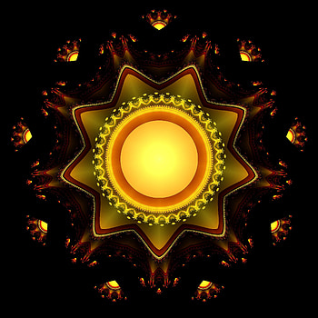 Abstract, Bright, Fractal, Glow, Star HD phone wallpaper