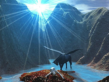 landed in heaven, outrageous art, unique, captivating HD wallpaper