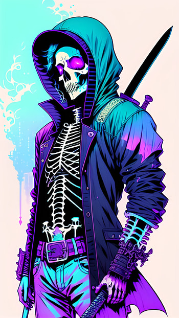 Skull war, AI Art, skeleton, bones HD phone wallpaper