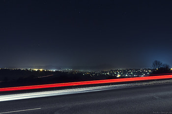 Cities, Night, Starry Sky, Night City, Backlight, Illumination, Long-Term Exposure HD wallpaper