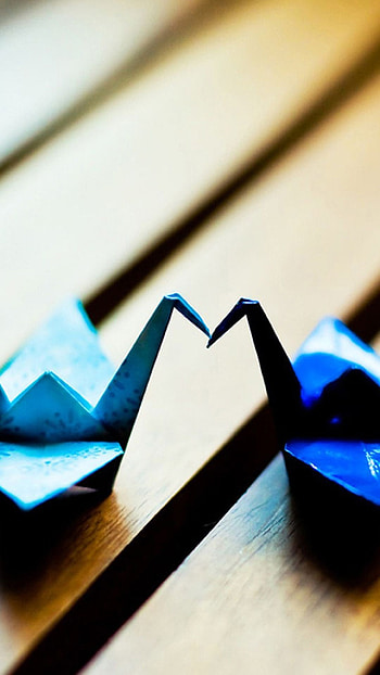 Paper Crane, Blue paper crane, 6 Plus , Artistic expression HD phone wallpaper