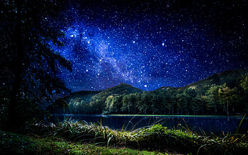 Beautiful Sky, night, sky, nature, lake HD wallpaper