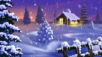 snow falling on christmas . 265 HD wallpaper