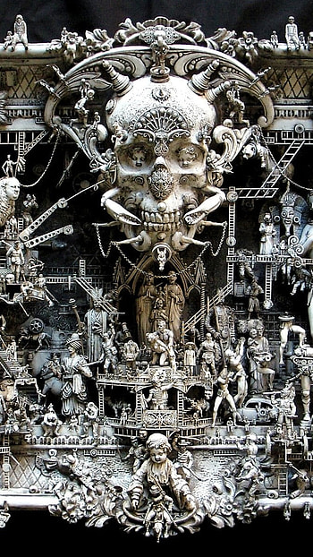 Assemblage, Skull Frame HD phone wallpaper