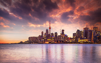 Moody Toronto, city, cityscape HD wallpaper
