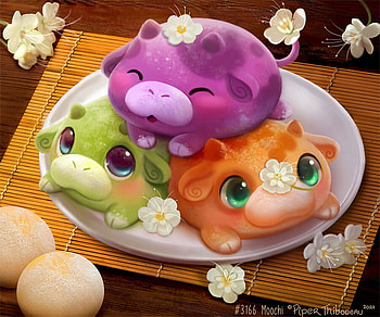 Cowkies, fantasy, art, cookie, cute, food, sweet, cow, colorful, piper thibodeau, creature HD wallpaper