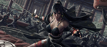 Warrior Girl Sword Artwork, artist, artwork, artstation HD wallpaper