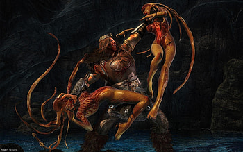 Time to DIE...!!!, quest game, game, beowolf, fighting game HD wallpaper