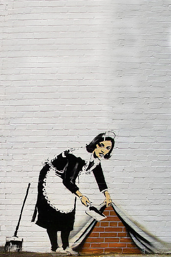 Banksy Maid Sweeping Android . Banksy Maid Sweeping Android HD phone wallpaper