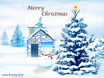 Merry Christmas Snowman, snowman, snow, christmas, cute, xmas, tree HD wallpaper