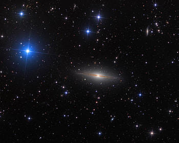 NGC 7814 The Little Sombrero, space, stars, galaxy, fun HD wallpaper