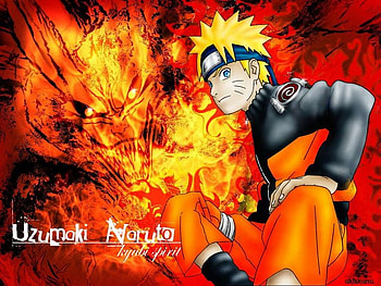 Naruto's crimson Spirit, uzumaki, naruto, fox, demon HD wallpaper