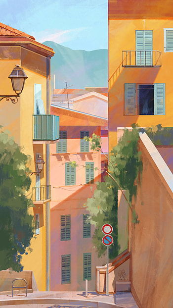 Art, Building, Lamp, Lantern, Balcony HD phone wallpaper