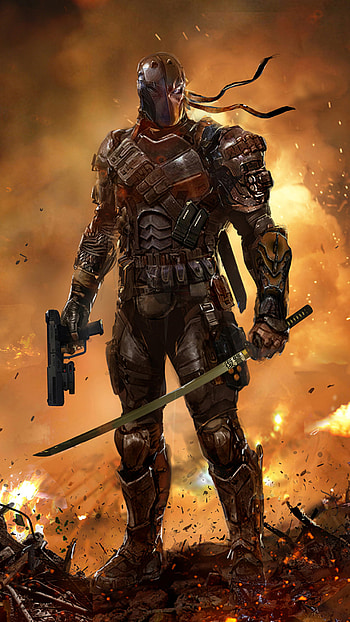 Deathstroke, Gun and Sword, Sony Xperia HD phone wallpaper