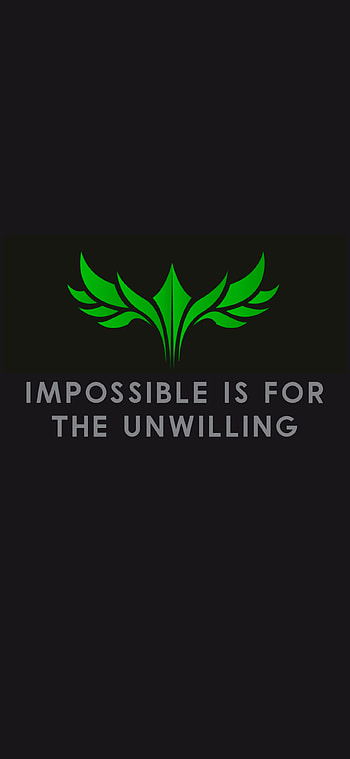 Impossible is for the, symbol, art HD phone wallpaper