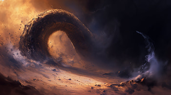 Majestic Sandworm, sandworm, desert, fantasy HD wallpaper