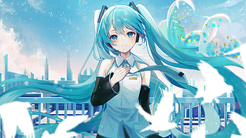 Blue Eyes Long Hair Anime Girl Anime Girl HD wallpaper