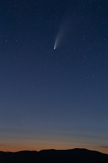 Nature, Stars, Night, Hill, Starfall HD phone wallpaper