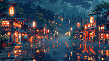 Jap Atmosphere 2, Japan House, Japan, AI Art HD wallpaper
