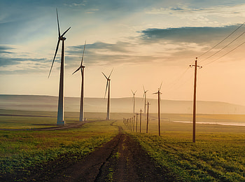 Dawn Over Wind Farm , windmill, nature HD wallpaper