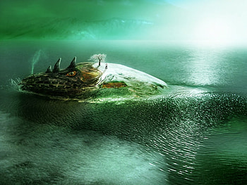 Water world, island, creative, abstract, water HD wallpaper