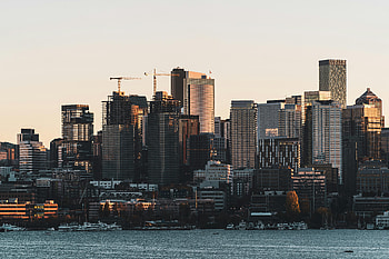 Seattle Skyline in Ultra, city, building, Seattle HD wallpaper