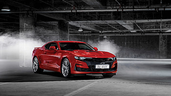 Basement, red Chevrolet Camaro SS HD wallpaper