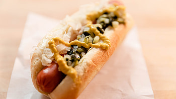 Hot dog double header, Juicy perfection, Tastemade creation, Double the pleasure HD wallpaper