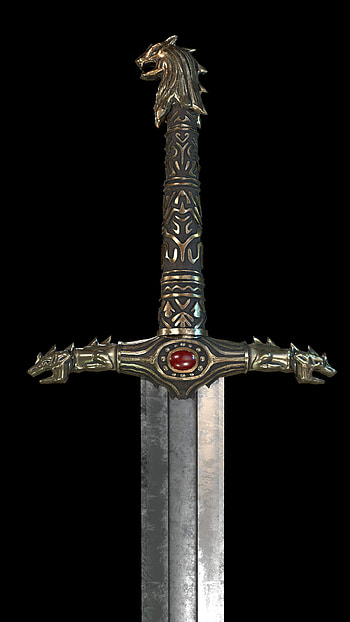Knight Sword, Intricate sword art, Stunning craftsmanship, Noble weapon HD phone wallpaper