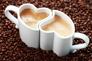 Coffee, heart, food, drink HD wallpaper